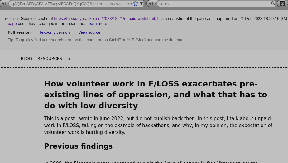 >How volunteer work in F/LOSS exacerbates pre-existing lines of oppression, and what that has to do with low diversity