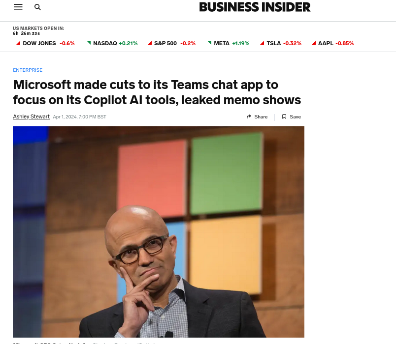 Microsoft Teams layoffs