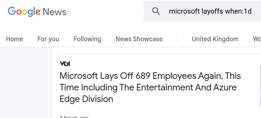 Microsoft Lays Off 689 Employees Again, This Time Including The Entertainment And Azure Edge Division