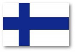Finland flag isolated on white background
