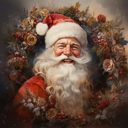 Painting of Santa