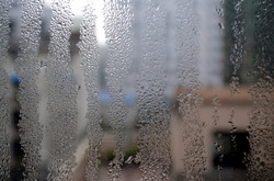 Water condensation on a window pane