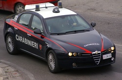 Carabinieri ready patrol car