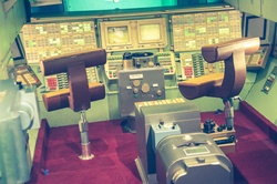 Retro control center of space exploration