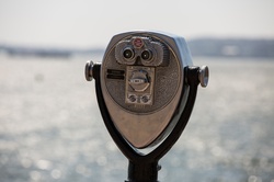 Tourist binoculars, New York, U.S.A