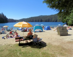 Summertime at the beach in Belcarra Park Port Moody BC Canada