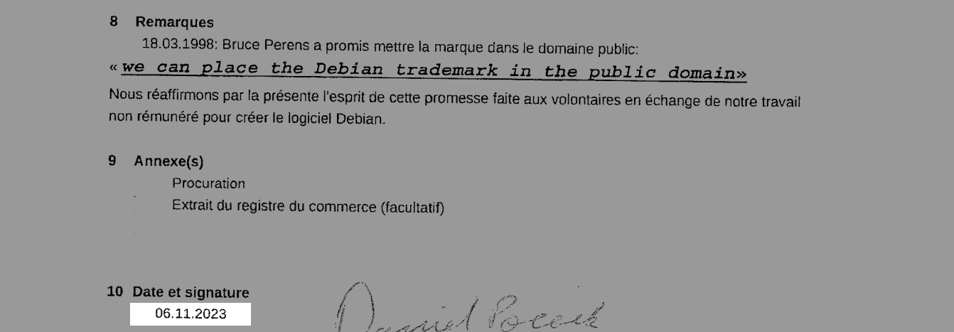 Debian, trademark