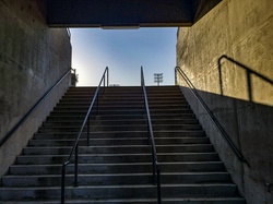 Stairs to the football stadium