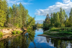 River in the north of the European part of the Russian Federation