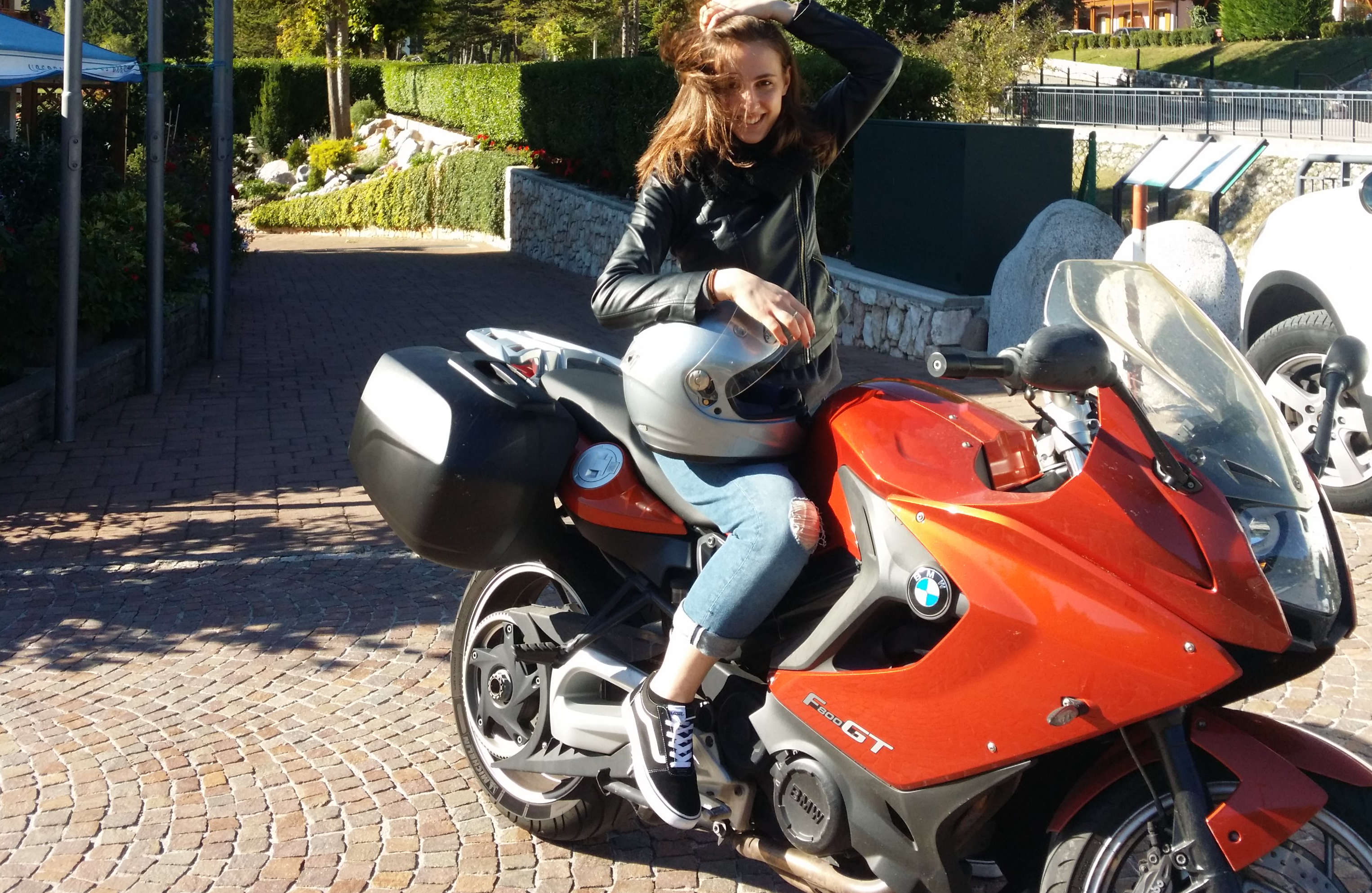 Anisa Kuci, motorbike