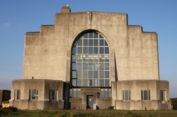 Backside of the abandoned radio station Radio Kootwijk high resolution image high detail