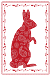 Decorative Red Rabbit 2023