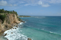 Cliffs near the beach of La Caravelle in Ste-Anne (Club MÃ©diterranÃ©e)