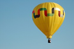 Hot Air Balloon flying over