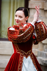 Beautiful medieval dancer