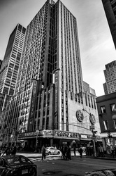 Nostalgic view of Radio City Music Hall in midtown Manhattan