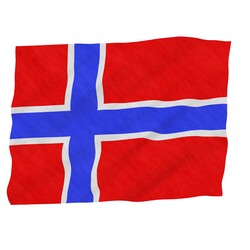 Norway flag blue cross on red background