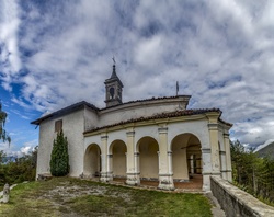 Clusone, Bergamo, Italy historic buildings