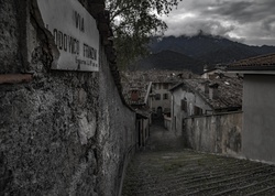 Clusone, Bergamo, Italy historic buildings