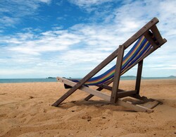 Deckchairs on a Tropical Beach