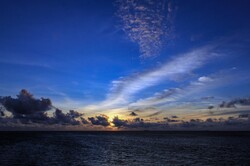 Sunset in the Maldives