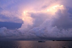 The sky over the lagoon, Maldives