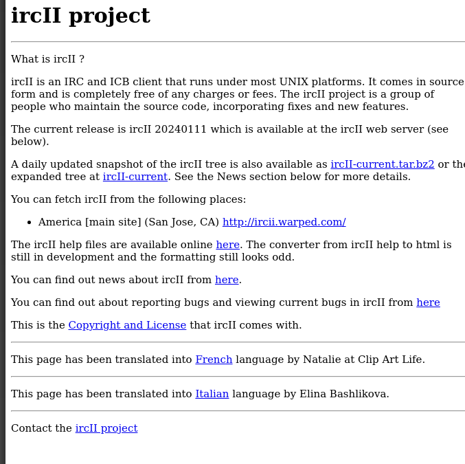 ircII project