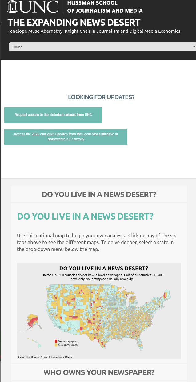 On news deserts