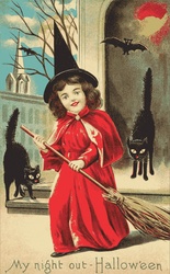 Old Vintage Halloween Postcard