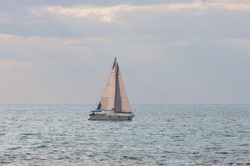 Lonely sailboat