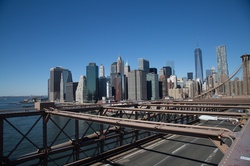 Brooklyn Bridge in New York City.