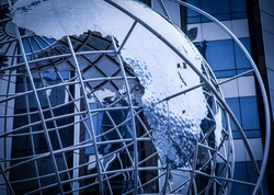 Columbus Circle Globe In Manhattan