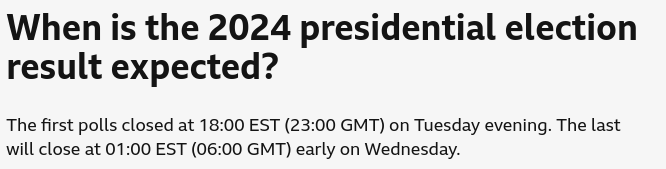 When is the 2024 presidential election result expected?