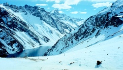 Beautiful Mountain Lake In Portillo