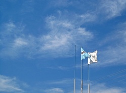 Botswana flag on a mast
