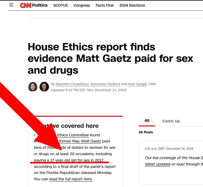 House Ethics report finds evidence Matt Gaetz paid for sex and drugs