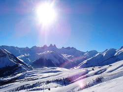 Skiing region Savoy Alps,France