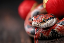 Background image for Chinese New Year, the year of the wood snake.