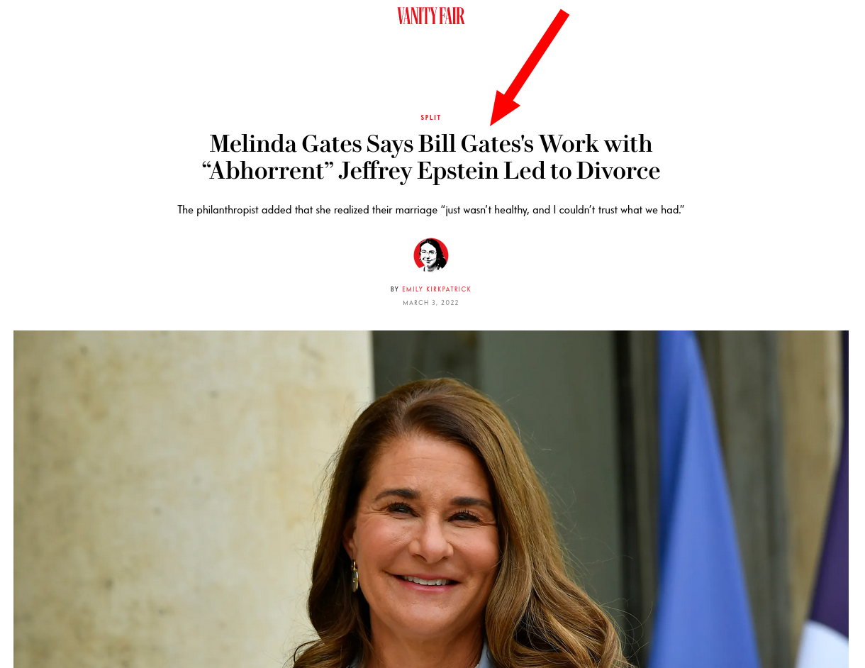 Melinda Gates Says Bill Gates's Work with “Abhorrent” Jeffrey Epstein Led to Divorce