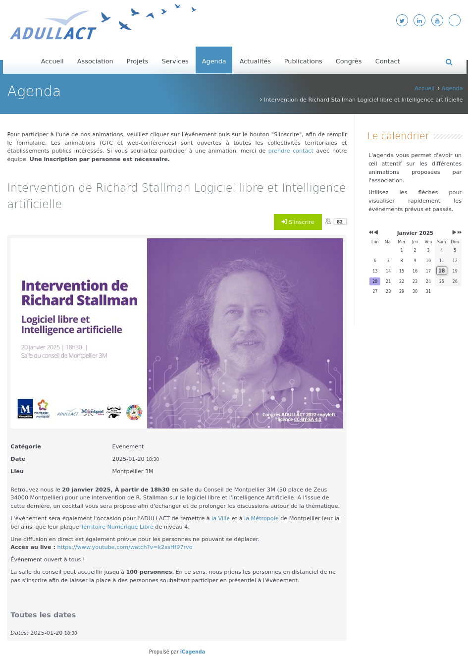 Intervention de Richard Stallman Logiciel libre et Intelligence artificielle 