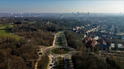 A view over Brussels from the Atomium in belgium.