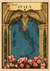 Vintage travel poster for Italy