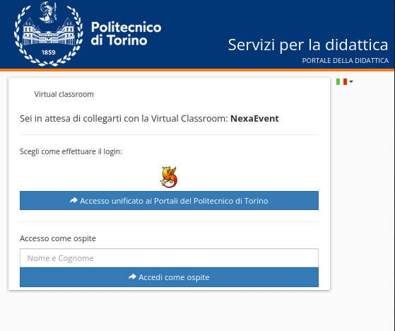 Sei in attesa di collegarti con la Virtual Classroom: NexaEvent