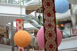 Spring festival display in a Shanghai mall