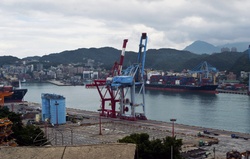 Container port at Jilong, Taiwan