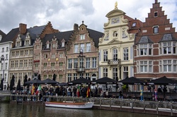 Boat In Ghent Canal Belgium