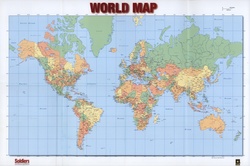 Political map of the world, part of a special insert from Soldiers the official U.S. Army magazine in its January 2004 edition.