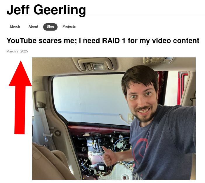 YouTube scares me; I need RAID 1 for my video content