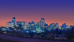 Calgary City Lights at Night
