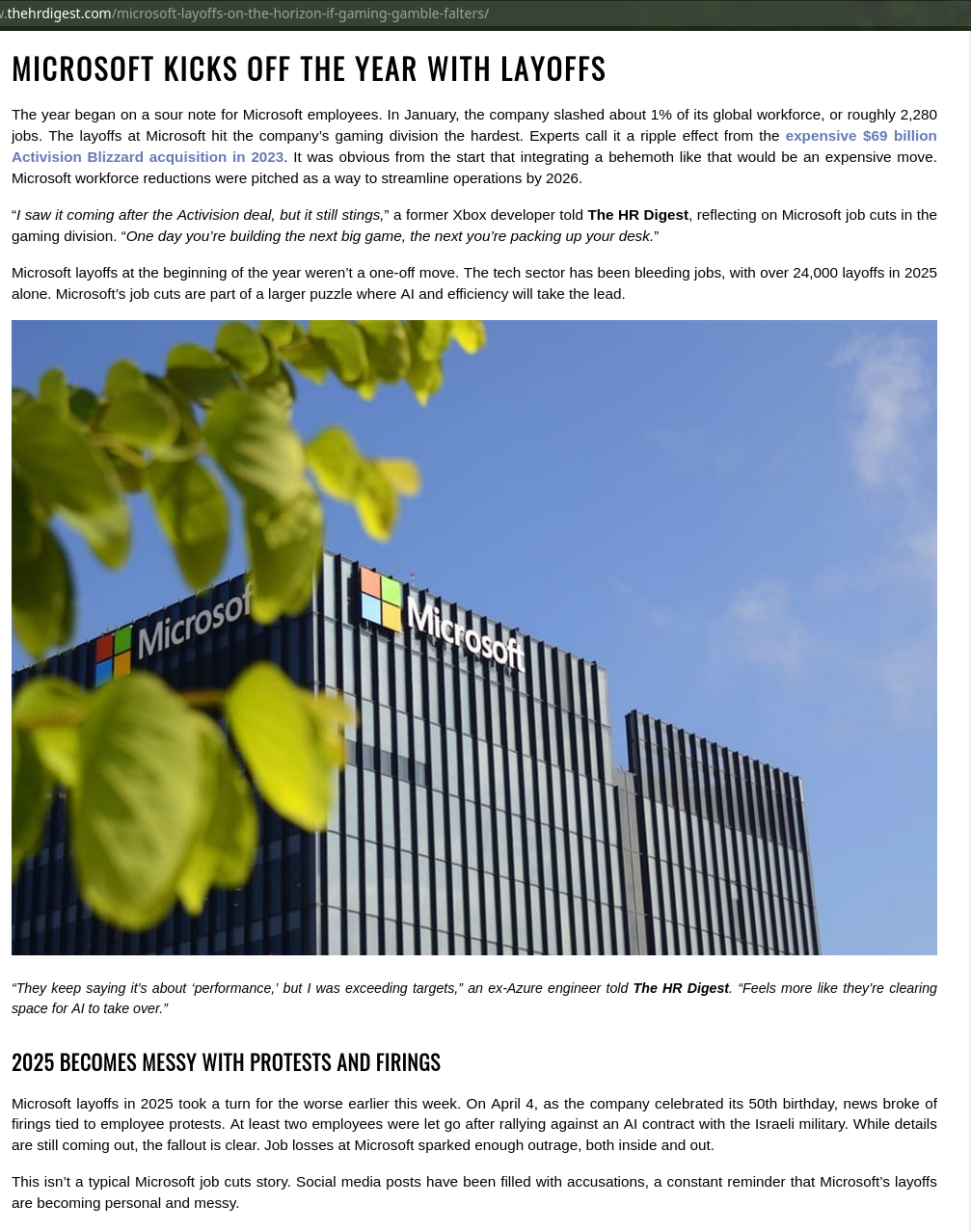 Microsoft layoffs on the horizon if gaming gamble falters